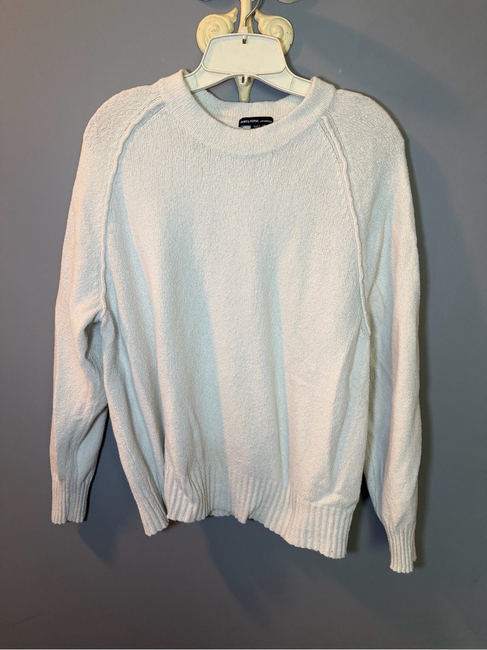 James Perse Cream Crewneck Sweater